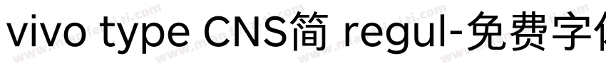 vivo type CNS简 regul字体转换